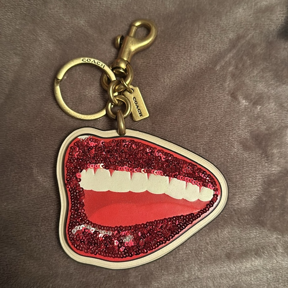 Coach Lip Bag Charm Red